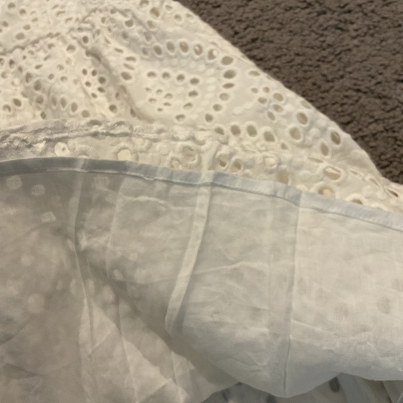 Tuckernuck Abigail White Eyelet Tunic Mini Dress Party sz Small, Like NEW - Picture 6 of 6